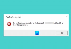 Windows 11/10에서  응용 프로그램이 올바르게 시작되지 않습니다  오류(0xc000003e 등) 해결 방법
