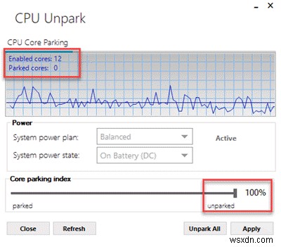 Windows 11/10에서 CPU 코어 파킹을 활성화 또는 비활성화하는 방법 
