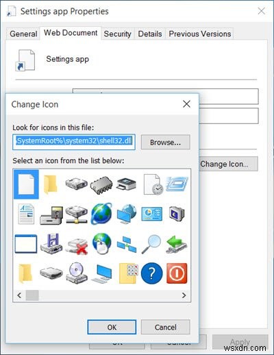 바탕 화면 바로 가기 또는 상황에 맞는 메뉴를 사용하여 Windows 설정 페이지 열기 