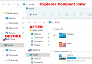 Windows 11 탐색기에서 항목 사이의 공간을 줄이는 방법 