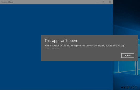 Windows 11/10에서 이 앱의 평가판 기간이 만료되었습니다. 