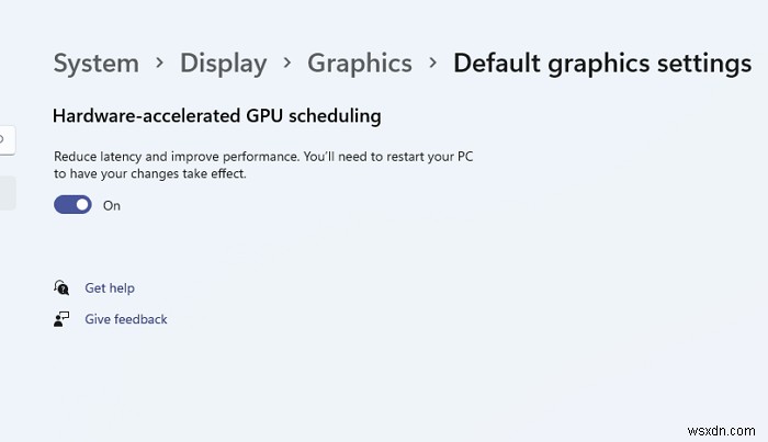 Windows 11/10에서 하드웨어 가속 GPU 스케줄링을 활성화하는 방법 