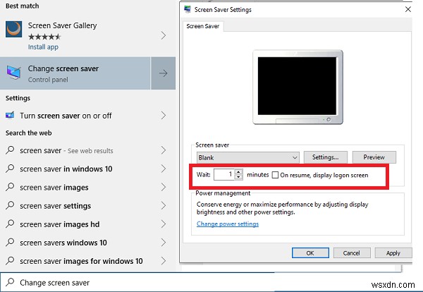 Windows 11/10에서 화면 보호기 시간 초과 설정을 변경하는 방법 