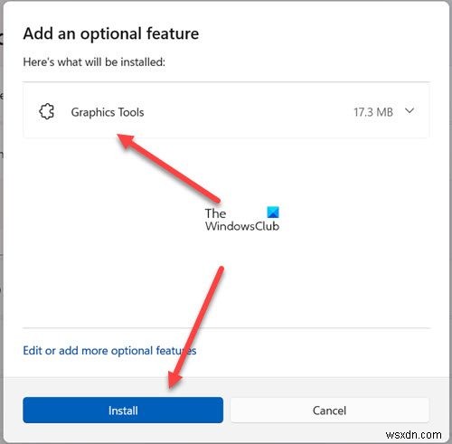 Windows 11/10에서 그래픽 도구를 설치하는 방법 