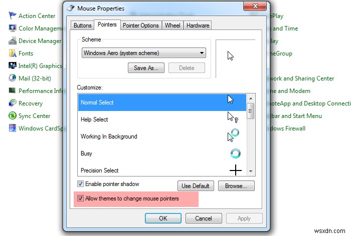 Windows 11/10에서 테마가 마우스 포인터를 변경하지 못하도록 하는 방법 