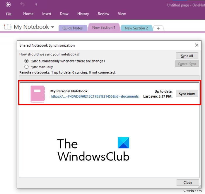 OneNote 오류 0xE0000007 수정, 전자 필기장 동기화 문제가 발생했습니다. 