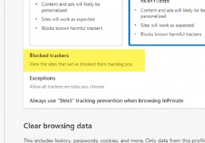 Microsoft Edge에서 차단된 추적기 전체 확인 및 삭제하는 방법