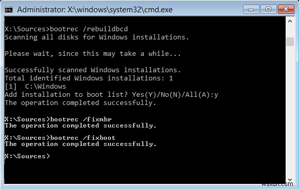 Windows 11/10에서 BCD 또는 부팅 구성 데이터 파일을 다시 작성하는 방법 