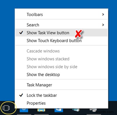 Windows 11/10 작업 표시줄에서 작업 보기 버튼을 제거하는 방법 