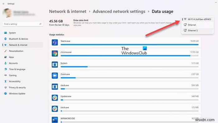 Windows 11/10에서 월간 인터넷 데이터 사용량을 제한하고 모니터링하는 방법 