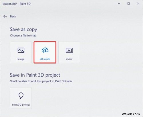 Windows 10에서 그림판 3D를 사용하여 OBJ를 FBX로 변환하는 방법 