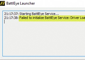 BattlEye 서비스 초기화 실패 수정:Windows 10에서 드라이버 로드 오류(1450) 