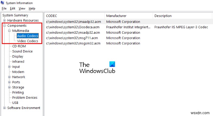 Windows 11/10에 설치된 코덱을 확인하는 방법 