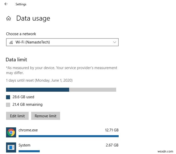 Windows 11/10에서 데이터 사용량 제한을 관리하는 방법 