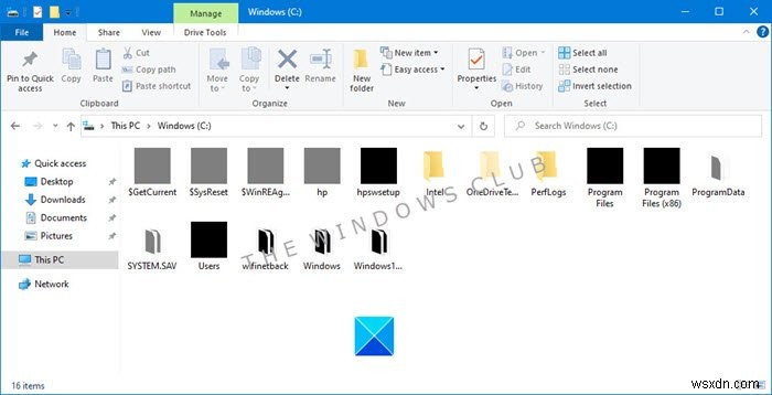 Windows 11/10에서 아이콘이 검은색으로 바뀝니다. 