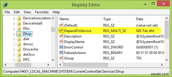 Windows에서 WLAN AutoConfig 서비스를 시작할 수 없습니다. 오류 1068 