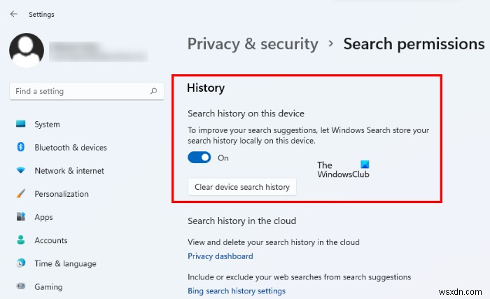 Windows 11/10에서 검색 기록을 지우고 최근 활동을 제거하는 방법 