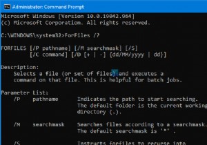 Windows 10에서 ForFiles 명령으로 공유 네트워크 폴더의 파일과 폴더를 관리하는 방법
