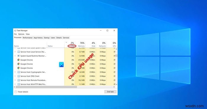 Windows 11/10에서 CPU 사용량을 확인, 낮추거나 늘리는 방법 