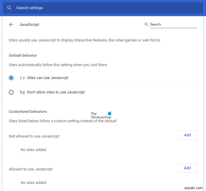 로그인 오류에 JavaScript가 필요합니다. 브라우저에서 JavaScript 활성화 