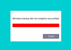 Windows 백업이 작동하지 않거나 실패했거나 성공적으로 완료되지 않았습니다. 
