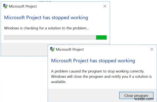 Windows가 문제에 대한 해결책을 확인 중입니다. 