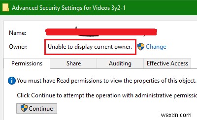 Windows 11/10에서 현재 소유자 오류를 표시할 수 없음 수정 