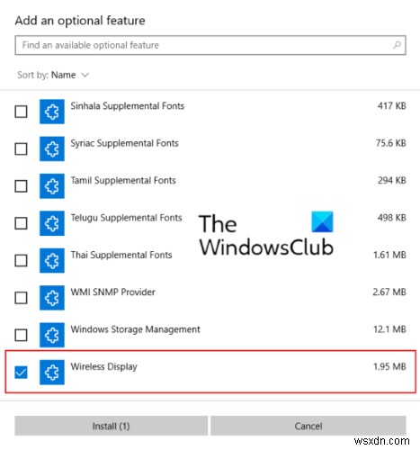 Windows 11/10에서 무선 디스플레이 기능을 추가 및 제거하는 방법 