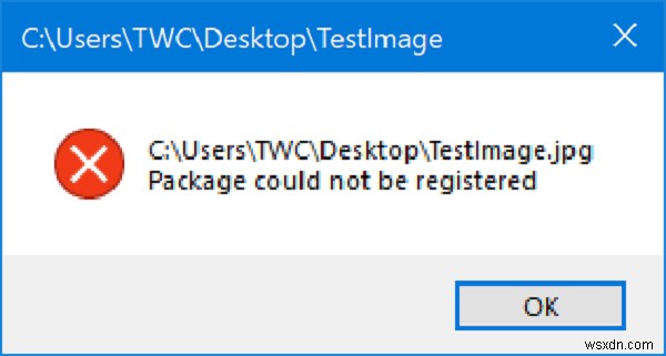 수정 패키지는 Windows 컴퓨터에서 오류를 등록할 수 없습니다. 