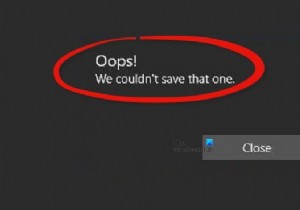 앗! 저장하지 못했습니다 – Windows 11/10 사진 앱 