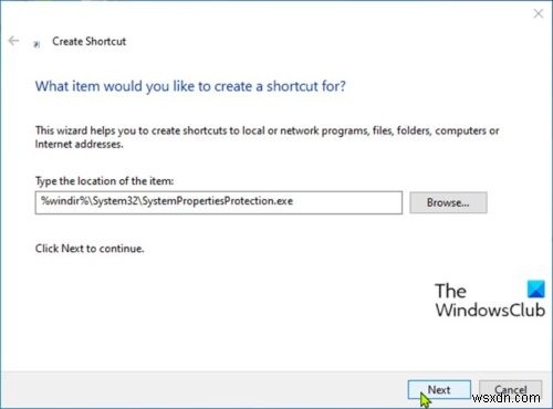 Windows 10에서 시스템 복원 바로 가기를 만드는 방법 