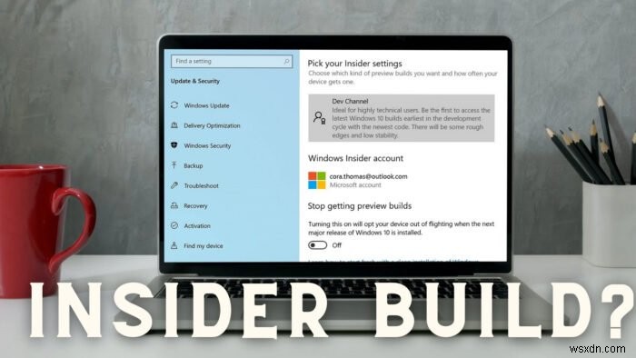 Flighting인지 Windows Insider Build인지 확인하는 방법은 무엇입니까? 