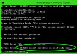CHKDSK  읽기 전용 모드에서 계속할 수 없습니다  오류 해결 방법