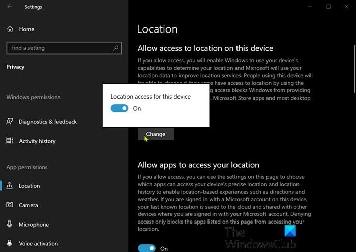 Windows 11/10에서 지도 앱이 작동하지 않거나 잘못된 위치가 표시됨 
