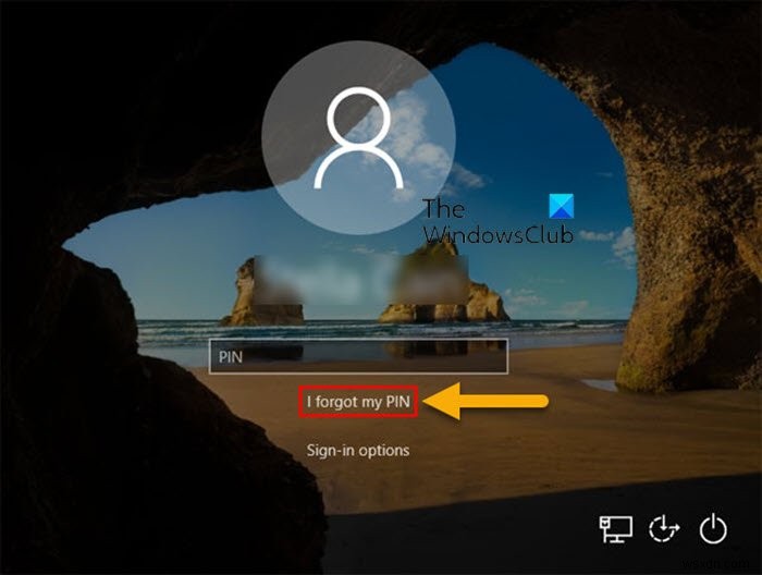 Windows 10의 로그인 화면에서 PIN 재설정을 활성화 또는 비활성화하는 방법 