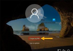 Windows 10 로그인 화면에서 PIN 재설정 활성화 또는 비활성화하는 방법