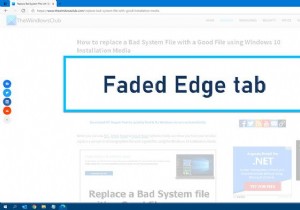 Windows 10에서 Microsoft Edge 탭이 흐려짐 
