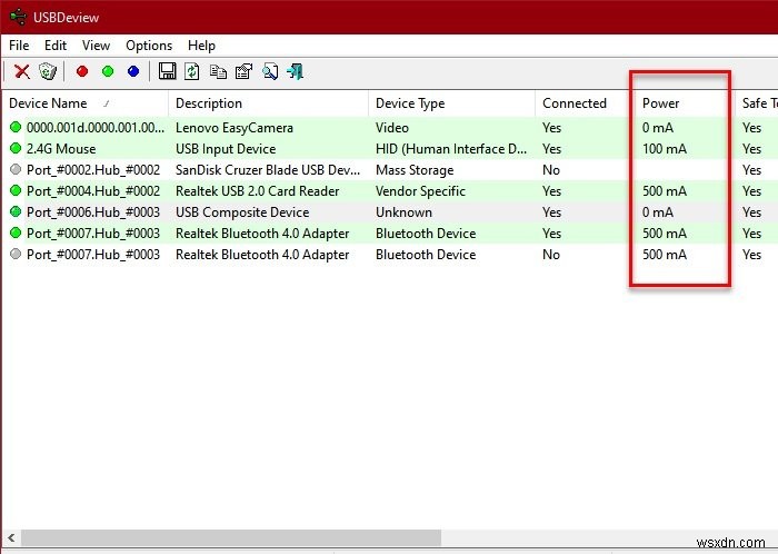 Windows 11/10에서 USB 포트의 전원 출력을 확인하는 방법 