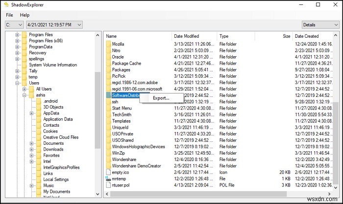Windows 10의 시스템 복원 지점에서 파일을 복구하는 방법 