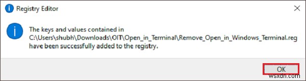 Windows 11/10의 상황에 맞는 메뉴에서 Windows 터미널에서 열기를 추가하거나 제거하는 방법 
