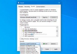 Windows 10에서 새 이메일 알림 소리를 변경하는 방법 