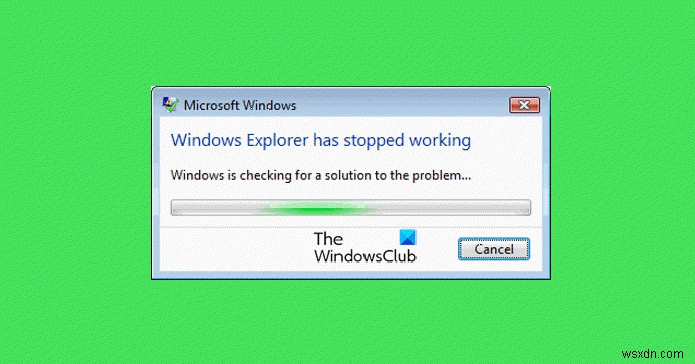 Windows 11/10에서 파일 탐색기가 계속 충돌하거나 멈추거나 작동이 중지됨 