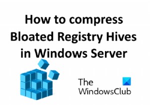 Windows Server에서 팽창된 레지스트리 하이브를 압축하는 방법