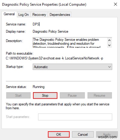 서비스 호스트:Windows 11/10에서 진단 정책 서비스 100% 디스크 사용량 