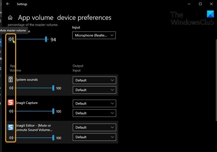 Windows 11/10에서 사운드 볼륨을 음소거 또는 음소거 해제하는 방법 