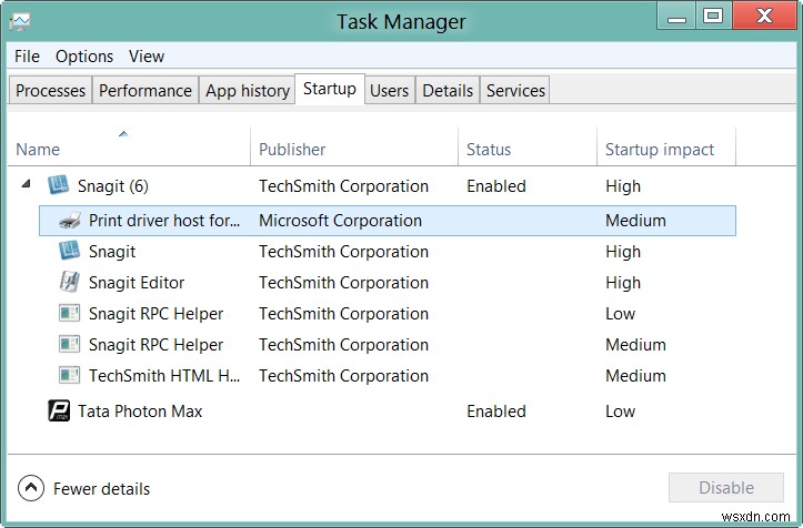 비활성화된 시작 프로그램이 Windows 11/10에서 다시 활성화한 후 실행되지 않음 