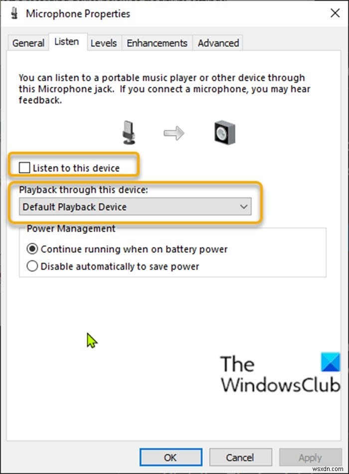 Windows 11/10에서 재생 장치를 통해 마이크를 듣는 방법 