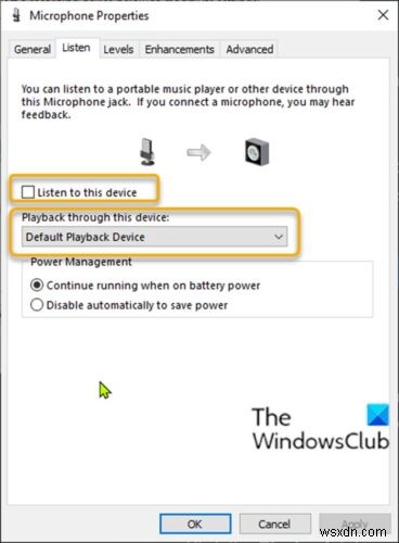 Windows 11/10에서 재생 장치를 통해 마이크를 듣는 방법 
