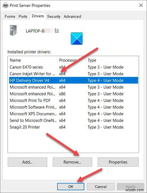 Windows 11/10에서 알 수 없는 프린터 드라이버 오류 0x80070705 