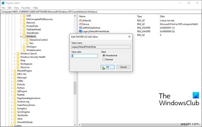 Windows 10에서 기본 프린터로 설정 컨텍스트 메뉴 항목이 없습니다. 